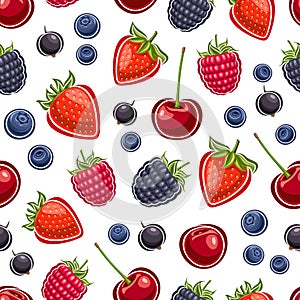 Vector Berry Seamless Pattern