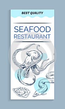 Vector Best Quality Seafood Restaurant Banner
