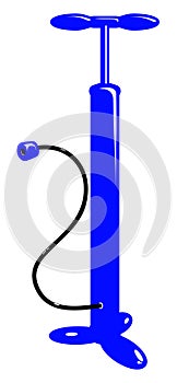Vector bicycle blue air pump