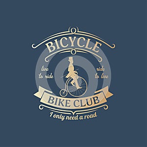 Vector bicycle emblem