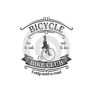 Vector bicycle emblem