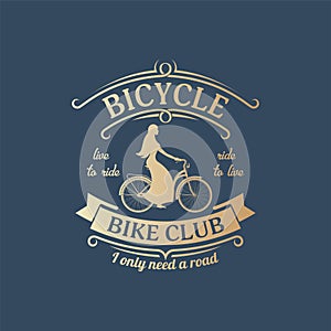 Vector bicycle emblem