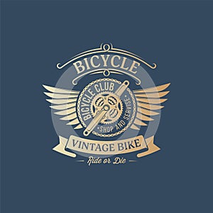 Vector bicycle emblem