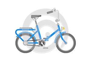 Vector bicycle in flat style isolated on white