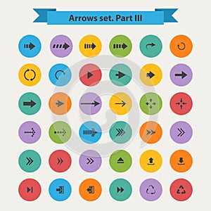 Vector Big black set arrows