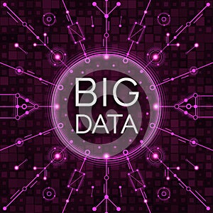 Vector BIG DATA background. Visual abstract concept.