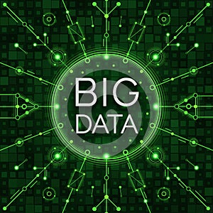 Vector BIG DATA background. Visual abstract concept.