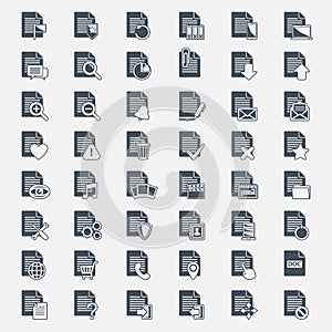 Vector big set Document File icons