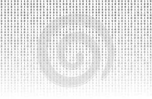 Vector Binary Code Background, Gradient Texture, Technology Concept.