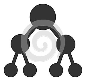 Vector Flat Binary Tree Icon