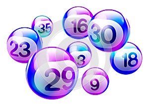 Vector Bingo Lottery Number Balls