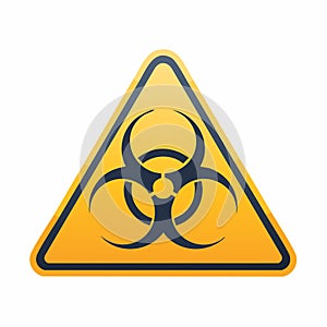 Vector Biohazard Warning Triangle Icon