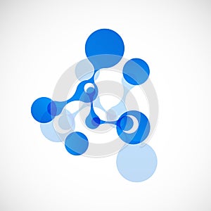 Vector biotechnology illustration. Science design molecule DNA