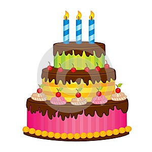 Vektor dort k narozeninám svíčky 