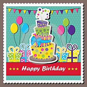 Vector birthday card