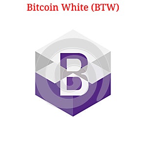 Vector Bitcoin White BTW logo