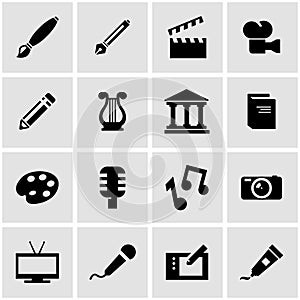 Vector black art icon set