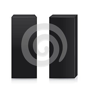 Vector black box tall shape