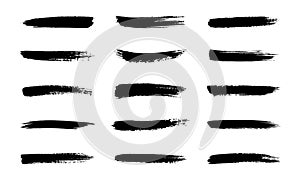 Vector Black Brush Stroke Collection