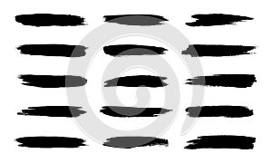 Vector Black Brush Stroke Collection