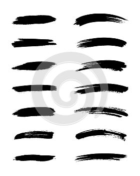 Vector Black Brush Stroke Collection