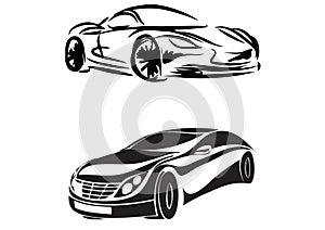 Vector Black Car Silhouette