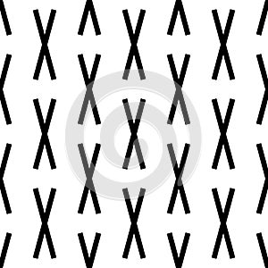 Vector Black Cross Pattern Repeated Design On White Background Vector Illustrations