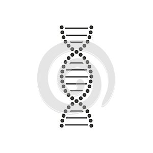 Vector black DNA helix icon design