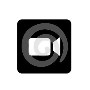 Vector black video file type icon set photo