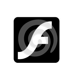 Vector black flash swf file type icon set