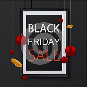 Vector black friday poster background.