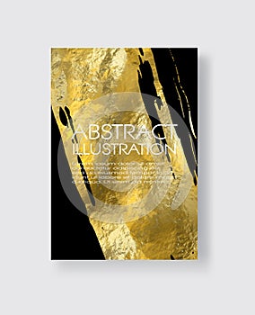 Vector Black and Gold Design Templates. Abstract illustration eps10