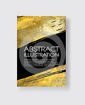 Vector Black and Gold Design Templates. Abstract illustration eps10