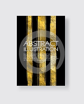 Vector Black and Gold Design Templates. Abstract illustration eps10