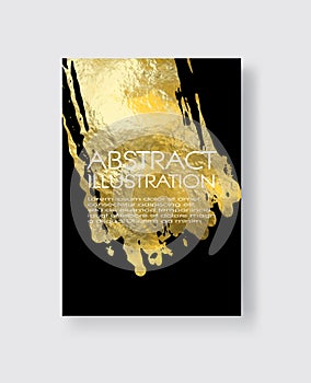 Vector Black and Gold Design Templates. Abstract illustration eps10