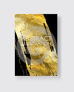 Vector Black and Gold Design Templates. Abstract illustration eps10