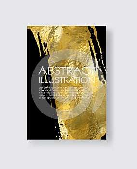 Vector Black and Gold Design Templates. Abstract illustration eps10