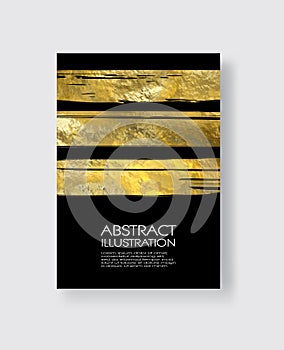 Vector Black and Gold Design Templates. Abstract illustration eps10