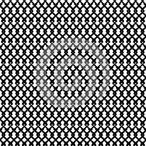 Vector black grid net loops white seamless pattern