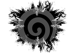 vector black ink splatter splash isolated background. illustration vector design background