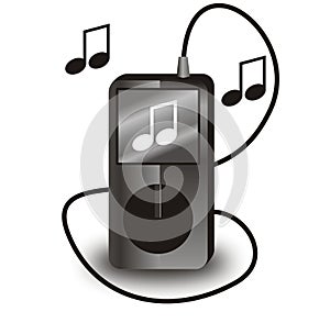 Vector black ipod photo