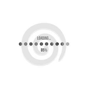 Vector Black Loading Interface on White Backround