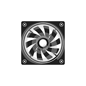 Vector computer air fan cooler