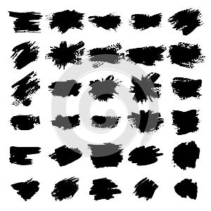 Vector black paint, ink brush stroke, brush, line or texture