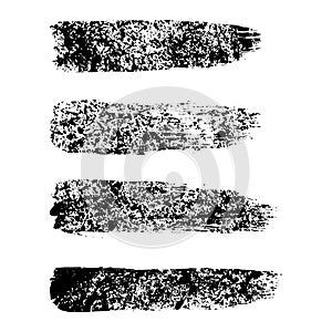 Vector black paint, ink brush stroke, brush, line or texture. Grunge artistic design element, box, frame for text.