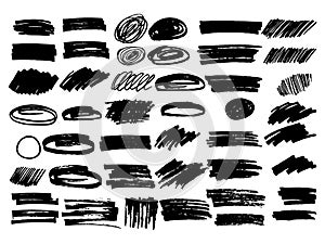 Vector black paint, ink brush stroke, brush, line or texture, h