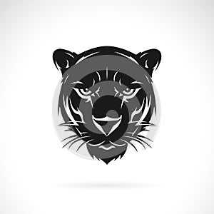 Vector of a black panther head design on white background. Easy editable layered vector illustration. Wild Animals