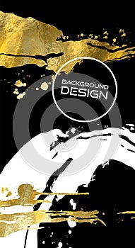 Vector Black Red and Gold Design Template, Flyers, Mobile Technologies, Applications, Online Services, Typographic