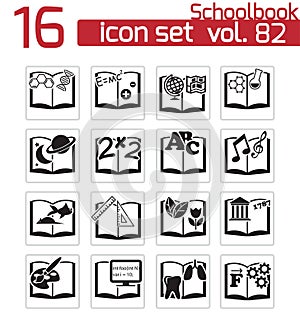 Vector black schoolbooks icon