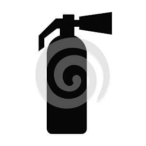 Vector black silhouette style fire extinguisher icon